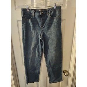 Frayed Jeans Size 10/30 High Rise Straight Blue